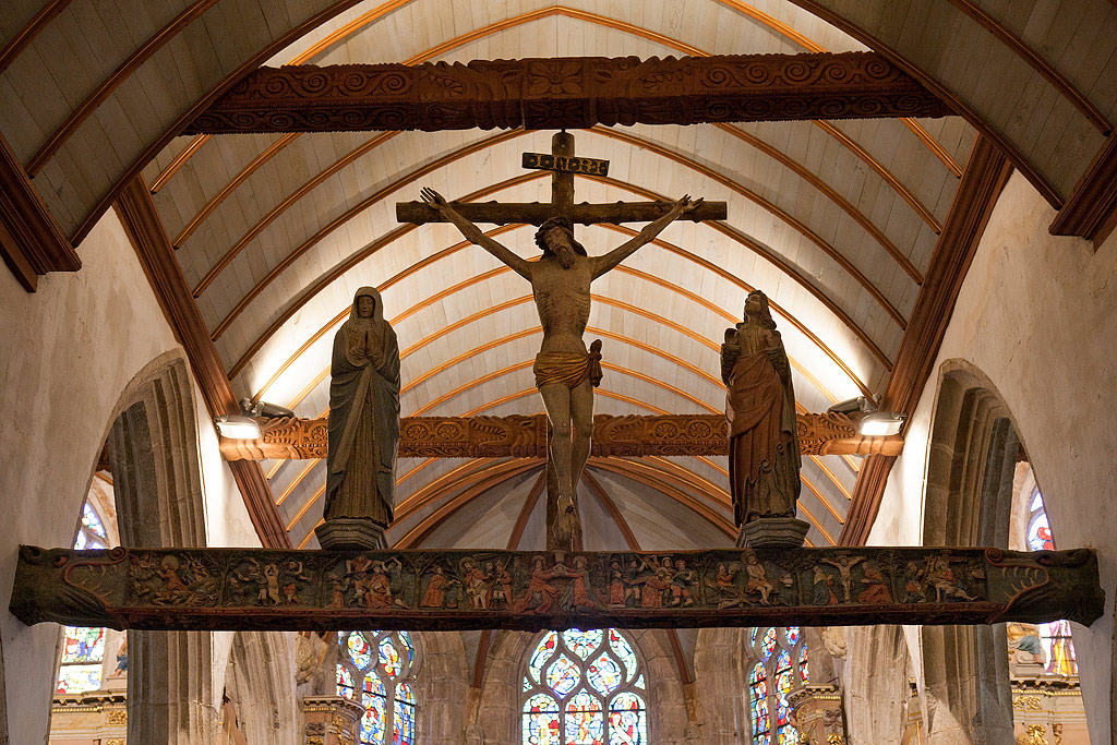 Poutre de gloire Enclos paroissial Lampaul-Guimilau Finistère